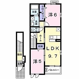Mステージ5 2LDKの間取図画像