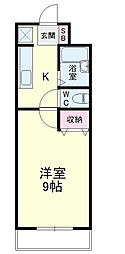 ラルフローレ2 1Kの間取図画像