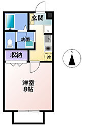 カンタベリーハウス 1Kの間取図画像
