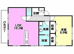 ルネッサンス桜台EAST 1LDKの間取図画像