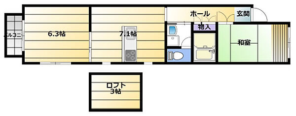 オレンジハウス 201｜静岡県湖西市新居町中之郷(賃貸アパート2DK・2階・43.06㎡)の写真 その2