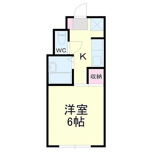 シェ・コンコルド 2C｜静岡県浜松市中央区蜆塚１丁目(賃貸アパート1K・2階・20.66㎡)の写真 その2