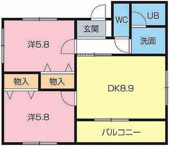 MSタウン D-1｜静岡県浜松市中央区入野町(賃貸マンション2LDK・1階・48.17㎡)の写真 その2