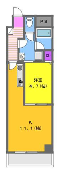 サウスコート 407｜静岡県浜松市中央区海老塚１丁目(賃貸マンション1LDK・4階・37.40㎡)の写真 その2