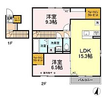 カスケード 201 ｜ 静岡県浜松市中央区和合町（賃貸アパート2LDK・2階・72.83㎡） その2