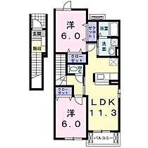 ペルペートII 201 ｜ 静岡県浜松市浜名区細江町三和（賃貸アパート2LDK・2階・58.48㎡） その2