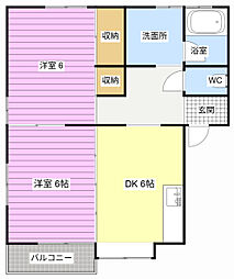フロイデン 2DKの間取図画像