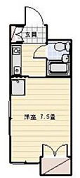 コーアビル 1Kの間取図画像