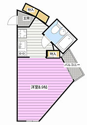 CASAMIRA浜松 1Kの間取図画像