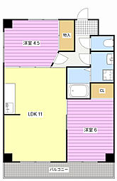 サンレイク和泉 2LDKの間取図画像
