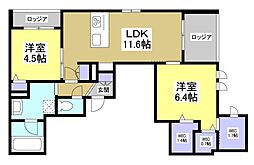間取図画像 2LDK