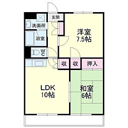 間取図画像 2LDK