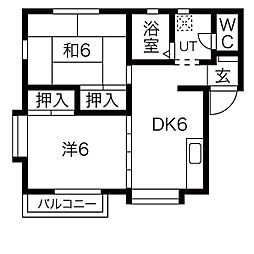 間取図画像 2DK