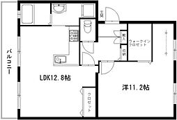 コーポラス高陽台 1LDKの間取図画像