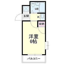 カレッジタウンウイング 1Kの間取図画像