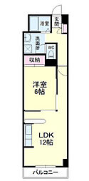 シティプレイス 1LDKの間取図画像
