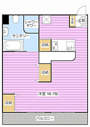 ARCO12 ワンルームの間取図画像