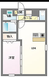 サウス・キアラ 1LDKの間取図画像