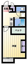 ユトリロ坪井 1Kの間取図画像