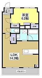 新大邦ビル 1LDKの間取図画像