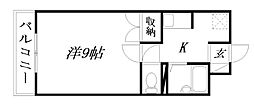 マンション紫尾 1Kの間取図画像