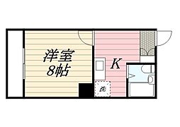 リアライズ山下町 1Kの間取図画像