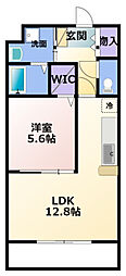 Refinado 1LDKの間取図画像