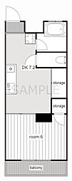 池谷ビル 1DKの間取図画像