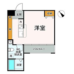 ARCO15 ワンルームの間取図画像