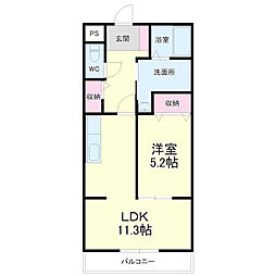 TCmansion 1LDKの間取図画像