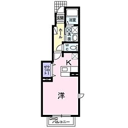 キャッスル・U 1Kの間取図画像