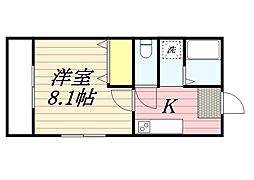 グランパル有玉 1Kの間取図画像