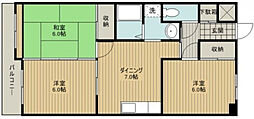 マンションオルフィス 3DKの間取図画像