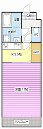 FORCE6 1Kの間取図画像