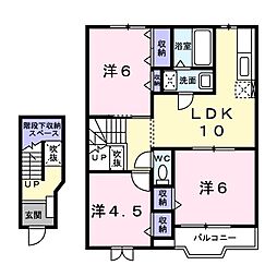 エスポワールA 3LDKの間取図画像