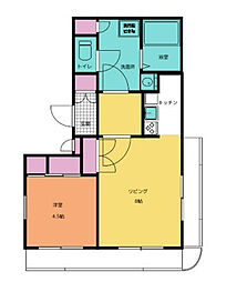 中央ハイツ佐藤 1LDKの間取図画像