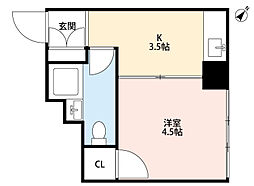 駒形武蔵野マンション 305 1Kの間取り