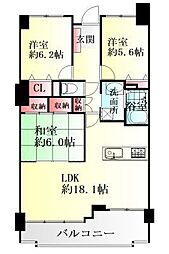 長町街苑パークマンション一番街 3LDKの間取図画像