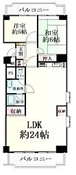 ライオンズマンション愛宕橋 2LDKの間取図画像