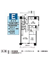 コーシャハイツ瓜破  ｜ 大阪府大阪市平野区瓜破西１丁目7番3（賃貸マンション3LDK・4階・68.51㎡） その2