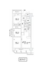 コーシャハイツ高見38 3LDKの間取図画像