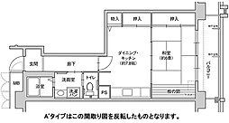 コーシャハイツ九条南 1DKの間取図画像