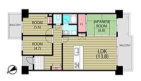 貝塚アーバンコンフォート  ｜ 大阪府貝塚市北町（賃貸マンション3LDK・2階・68.22㎡） その2