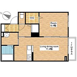 シャーメゾンComfy 1LDKの間取図画像