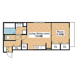 ベルコート川崎 1LDKの間取図画像