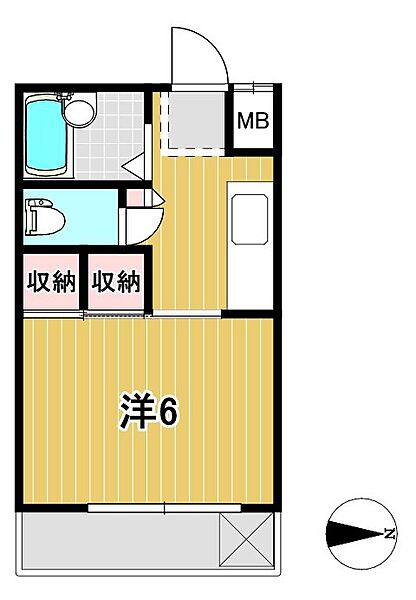 久下谷ハイツ 304｜茨城県日立市鮎川町２丁目(賃貸マンション1K・3階・21.06㎡)の写真 その2