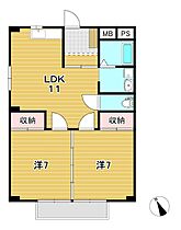 テクノハイム本宿　松 201 ｜ 茨城県日立市小木津町３丁目（賃貸アパート2LDK・2階・55.11㎡） その2