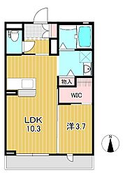 コンフォーザ 1LDKの間取図画像