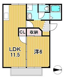 大みか祥栄マンション 1LDKの間取図画像