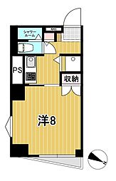 リバ・オールマンション 1Kの間取図画像